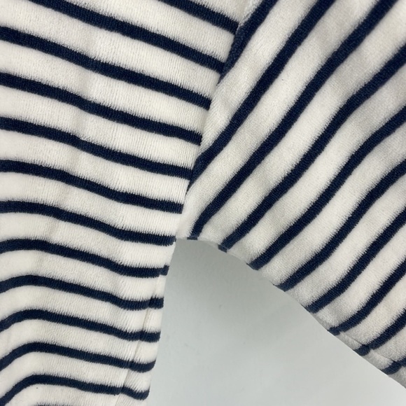 MADEWELL MWL Velour Crewneck Sweatshirt in Stripe Sz M - Picture 7 of 10